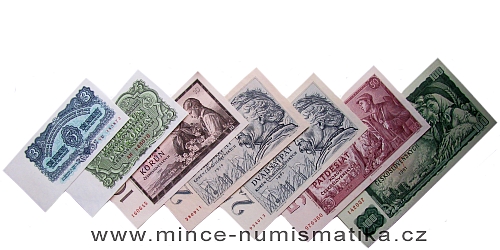 SÉRIE 1958 až 1964 - 7 kusů bankovek