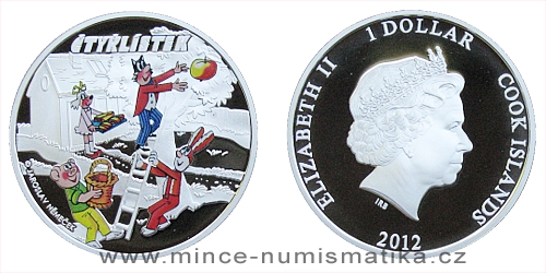 2012 - 1 $ Cook Islands - Čtyřlístek na minci