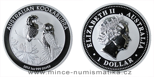 2013 - 1 dollar - The Australian Kookaburra Ag