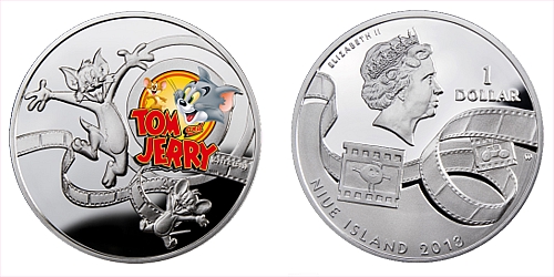 2013 - 1 $ Niue Island - Tom a Jerry Ag
