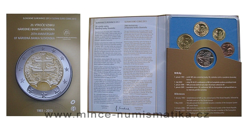 Sada oběžných mincí SR 2013 - 20. výročí vzniku Národnej banky Slovenska