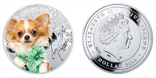 2014 - 1 $ Niue - Chihuahua / Čivava
