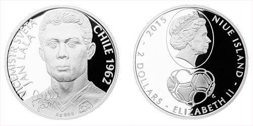 Stříbrná mince 2 NZD Jan Lála