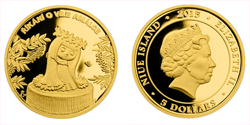 Zlatá mince 5 NZD Víla Amálka
