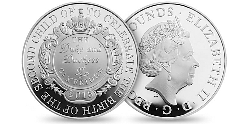 2015 - 5 £ Velká Británie - The Royal Birth 2015 (stříbro)