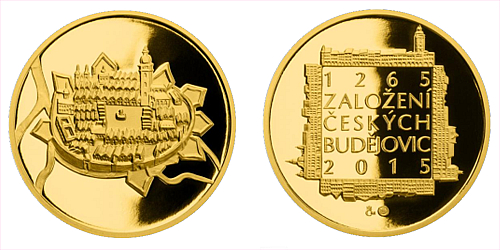 Zlatá půluncová medaile Založení Českých Budějovic