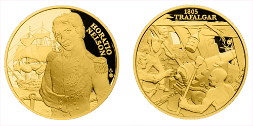 Zlatá uncová medaile Dějiny válečnictví - Bitva u Trafalgaru