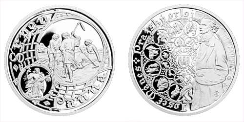 Stříbrná medaile Staroměstský orloj - Panna