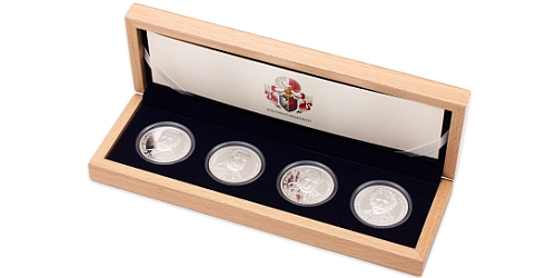 Sada čtyř stříbrných medailí Šlechtický rod Kolowrat-Krakowských