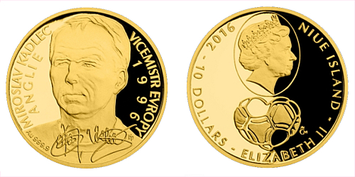 Zlatá čtvrtuncová mince 10 NZD Miroslav Kadlec