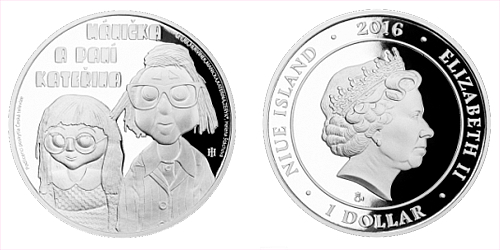 Stříbrná mince 1 NZD Mánička a paní Kateřina