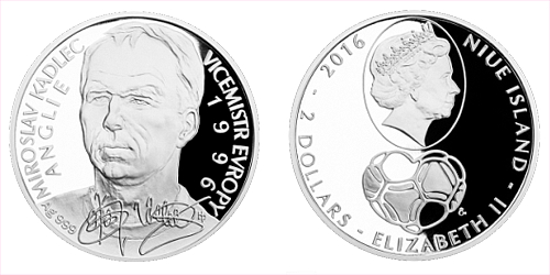 Stříbrná mince 2 NZD Miroslav Kadlec