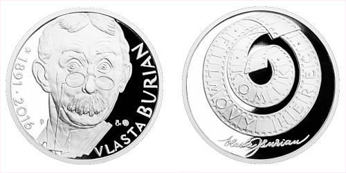 Stříbrná medaile Vlasta Burian