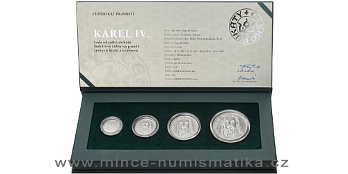 2016 - Karel IV. - sada čtyř stříbrných medailí (odražků)