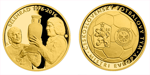 Zlatá půluncová medaile 40. výročí ME v Bělehradě