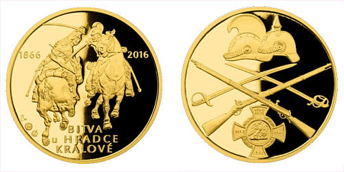 Zlatá půluncová medaile Bitva u Hradce Králové
