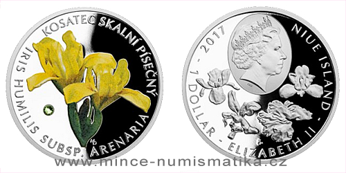 Stříbrná mince Ohrožená příroda - Kosatec skalní písečný