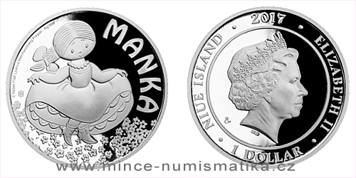 Stříbrná mince Manka