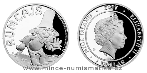 Stříbrná mince 1 NZD Rumcajs