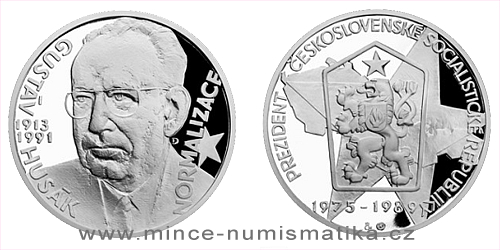 Stříbrná medaile Českoslovenští prezidenti - Gustáv Husák