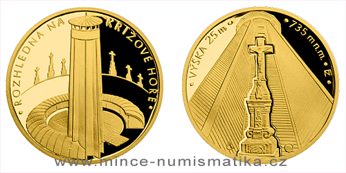 Zlatá čtvrtuncová medaile Rozhledna na Křížové hoře