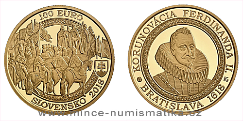 100 € - Bratislavské korunovácie – 400. výročie korunovácie Ferdinanda II.