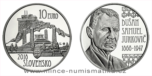 10 € - 150. výročie narodenia - Dušan Samuel Jurkovič