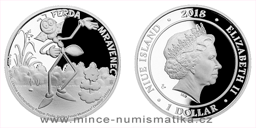 Stříbrná mince Ferda Mravenec