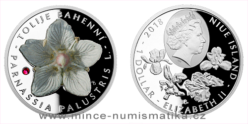Stříbrná mince 1 NZD Ohrožená příroda - Tolije bahenní