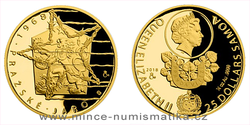 Zlatá mince Převratné osmičky našich dějin - 1968 Pražské jaro