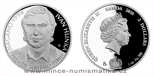 Stříbrná mince Ivan Hlinka