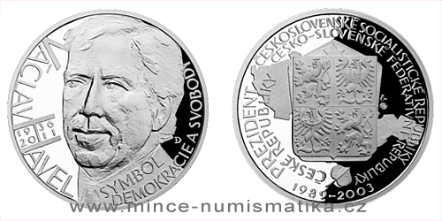 Stříbrná medaile Českoslovenští prezidenti - Václav Havel