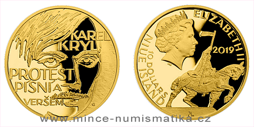Zlatá mince Cesta za svobodou - Karel Kryl 
