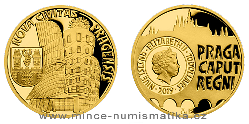 Zlatá čtvrtuncová mince Vznik královského hlavního města Praha - Nové Město pražské
