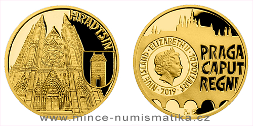 Zlatá čtvrtuncová mince Vznik královského hlavního města Praha - Hradčany