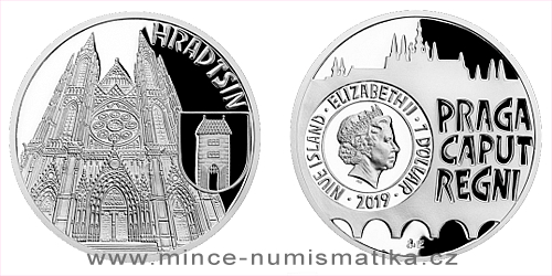 Stříbrná mince Vznik královského hlavního města Praha - Hradčany