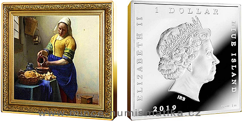 2019 - 1 NZD Vermeer - The Milkmaid / Mlékařka