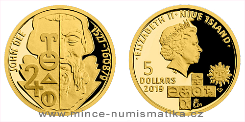 Zlatá mince Alchymisté - John Dee