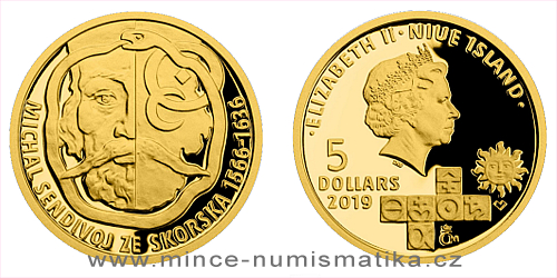 Zlatá mince Alchymisté - Michal Sendivoj ze Skorska