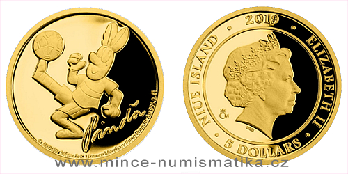 Zlatá mince Čtyřlístek - Pinďa