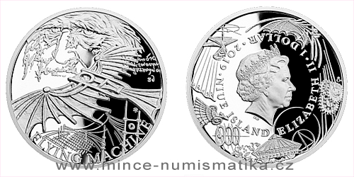 Stříbrná mince Vynálezy Leonarda da Vinci - Kluzák