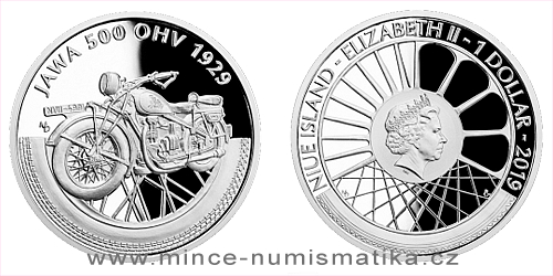 Stříbrná mince Na kolech - Motocykl Jawa