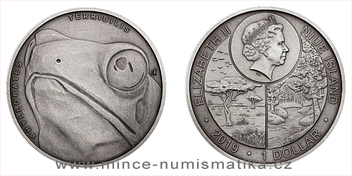 Stříbrná mince Zvířecí rekordmani - Pralesnička strašná