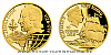 Zlatá čtvrtuncová mince Na vlnách - James Cook