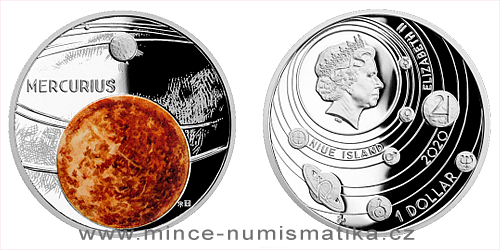 Stříbrná mince Sluneční soustava - Merkur