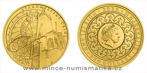 Zlatá investiční mince Staroměstský orloj