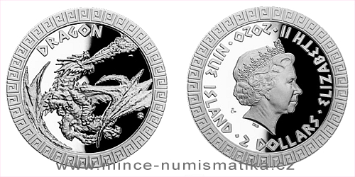 Stříbrná mince Bájní tvorové - Drak