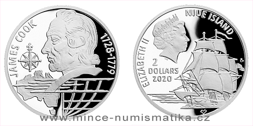 Stříbrná mince Na vlnách - James Cook