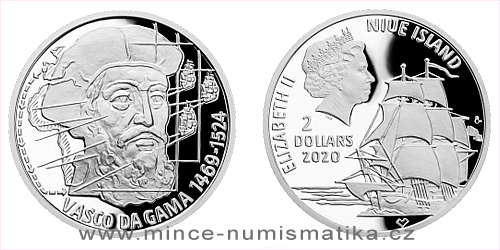 Stříbrná mince Na vlnách - Vasco da Gama