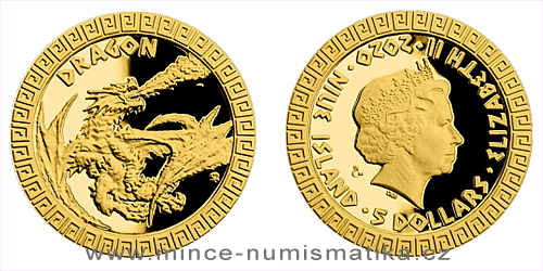 Zlatá mince Bájní tvorové - Drak
